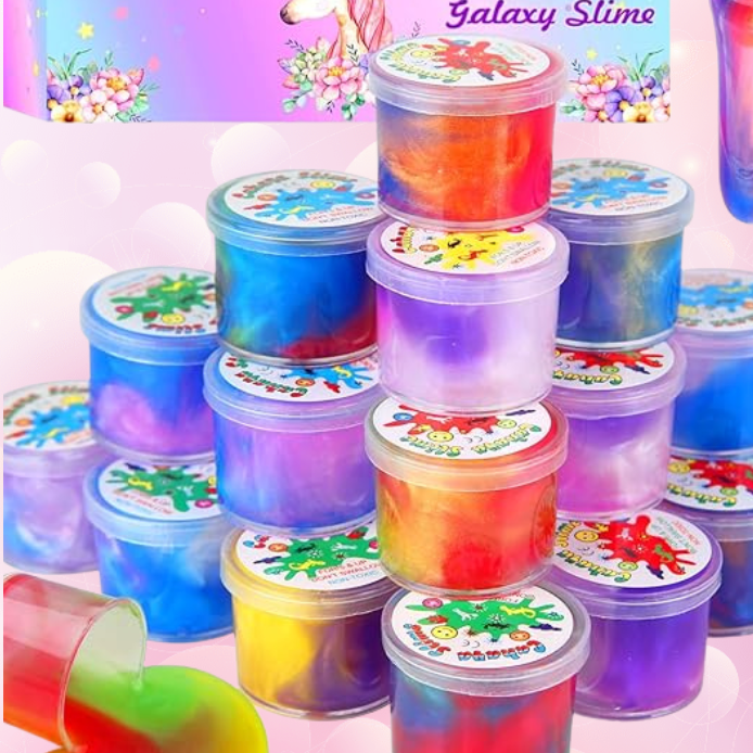 Galaxy Slime with Custom Labels 12pcs