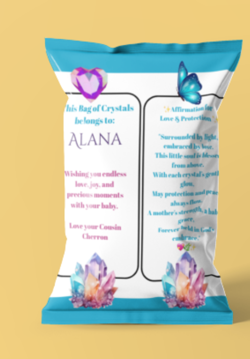 Custom Crystal Gift Bag Party Favors– Personalized Crystal Set with Prayer Cards |