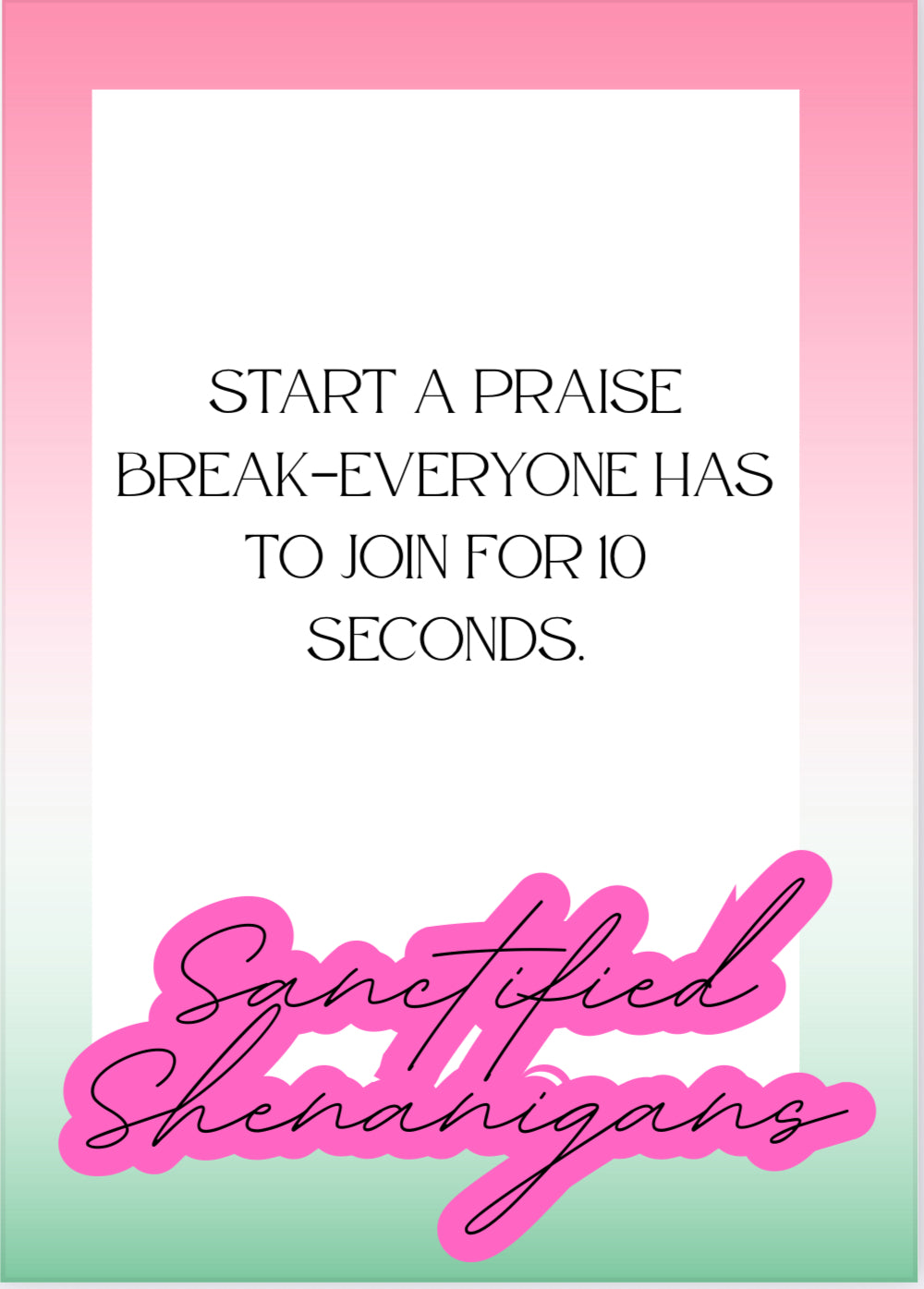 Sanctified Shenanigans™ - Printable Christian Card Game | Fun Black Church Family Game | Digital Download