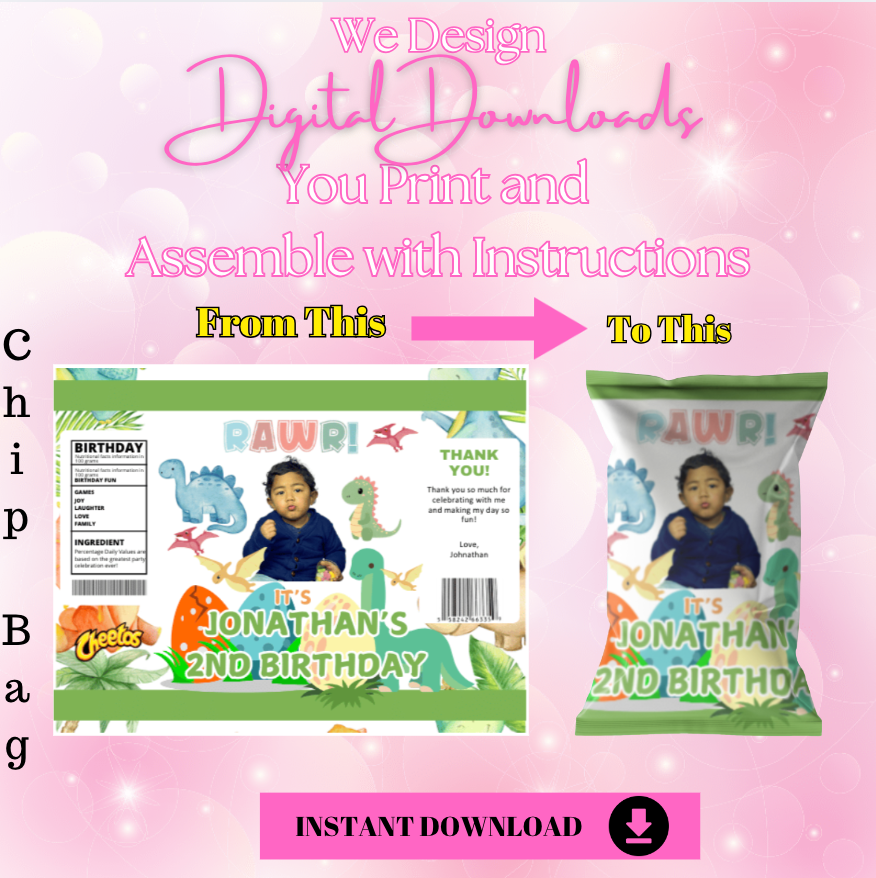 Party Favors - Custom Digital Labels Only (We Design / You Print & Assemble)