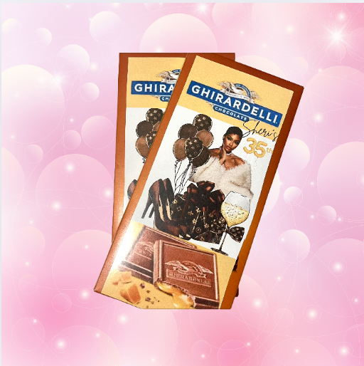 12 Ghirardelli Candy Bars with Custom Wrapper